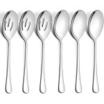 Lot de 6 cuill�res de service, 3 grandes cuill�res de service,