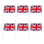 Lot de 6 drapeaux union jack  agiter  la main, royal jubilee, royaume - uni, grande - bretagne