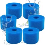 Lot de 6 filtres de piscine en mousse filtre pour intex type s1 - filtre en mousse pour spa, piscine ...