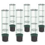 Lot de 6 jardini�res 12 l planteur pot a tomates avec film de protection ldpe et couvercle cache - pot ...
