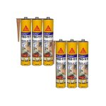 Lot de 6 mastics colles sika sikaflex pro 11 fc purform - beige - 300ml
