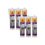Lot de 6 mastics silicone sika sikaseal 109 menuiserie - beige - 300ml