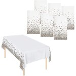 Lot de 6 nappes a pois jetables en pvc, faciles a nettoyer