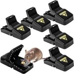 Lot de 6 pi�ges � souris r�utilisables - g�chette sensible, hygi�nique, durable, facile � installer, ...