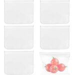 Lot de 6 sacs de congélation réutilisables, passent au lave - vaisselle, sacs alimentaires a fermeture ... Lot de 6 sacs de congélation réutilisables, passent au lave - vaisselle, sacs alimentaires a fermeture ...