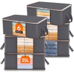 Lot de 6 sac de rangement vetement 35l, boîte de rangement sous lit pliable, housse rangement couette ... Lot de 6 sac de rangement vetement 35l, boîte de rangement sous lit pliable, housse rangement couette ...