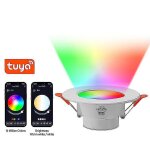 Lot de 6 spots led encastrables 10 w, dimmables, 800 lm, rgb + cct + ac85 265 v, bluetooth, pour salon ...