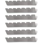 Lot de 6 supports à brochettes en acier inoxydable avec 6 encoches - compatible avec le bois, le bambou, ... Lot de 6 supports à brochettes en acier inoxydable avec 6 encoches - compatible avec le bois, le bambou, ...