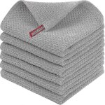 Lot de 6 torchons 100 % coton eponge - boucle de suspension pour le nettoyage de la vaisselle Lot de 6 torchons 100 % coton eponge - boucle de suspension pour le nettoyage de la vaisselle