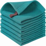 Lot de 6 torchons de cuisine 100 % coton eponge avec boucle de suspension s202412306944(34 * 34cm bleu ...