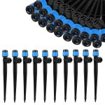 Lot de 60 arroseurs d'arrosage rglables  360 degrs avec piquet et support de tuyau micro drip pour ...