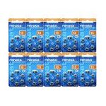 Lot de 60 piles auditives renata za13 zinc air orange