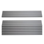 Lot de 7 lattes pour brise - vue en wpc sarthe, planches brise - vent, env. 1m 90cm, gris
