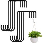 Lot de 8 crochets de cl�ture en acier inoxydable de 15, 2 cm pour panier suspendu en fer robuste pour ...