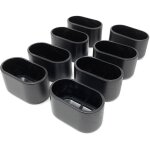 Lot de 8 embouts de pieds de chaise de jardin ovales 30 x 15 mm