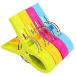 Lot de 8 grandes pinces a linge solides pour etendoir, pinces pour serviettes de plage, pinces coupe ...