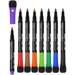Lot de 8 marqueurs magn�tiques pour tableau blanc ¿ marqueurs fins effa�ables a sec pour tableau blanc ...
