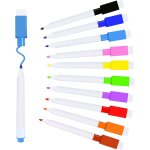 Lot de 8 marqueurs magn�tiques pour tableau blanc et gomme, pointe fine, effa�able et marqueurs � sec ...