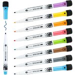 Lot de 8 marqueurs pour tableau blanc, stylos avec aimants ponge et pointe conique 1 - 2 mm, marqueurs ...