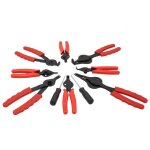 Lot de 8 pinces a circlips interieur exterieur becs coudes et droits en coffret