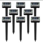 Lot de 8 r�pulsifs solaires anti - taupes aliment�s par ultrasons, jardin de pelouse �tanche pour se ...