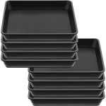 Lot de 8 soucoupes rectangulaires - en plastique - pour plantes d'extrieur et d'intrieur - rectangulaire ...