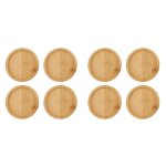 Lot de 8 soucoupes rondes en bambou pour bonsa�s et plantes succulentes ¿ el�gants accessoires pour ...