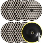 Lot de 8 tampons de polissage diamant secs de 10, 2 cm (7 pices, grains 50# - 2000#) et tampon de support ...