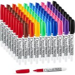 Lot de 80 marqueurs effaables  sec fins pour tableau blanc  faible odeur, 10 couleurs