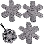 Lot de 9 prot�ge - po�les et casseroles anti - rayures, 3 tailles (26 / 36 / 38 cm), gris