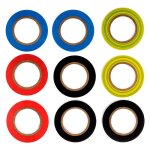Lot 9 rubans adhésifs 15mm x 10m - zenitech Lot 9 rubans adhésifs 15mm x 10m - zenitech