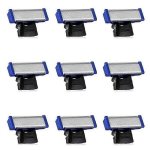 Lot de 9 tetes de rechange pour mini - tondeuse solo trimmer, argent et bleu