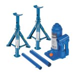 Lot pour auto chandelles pliantes et cric bouteille 2t Lot pour auto chandelles pliantes et cric bouteille 2t