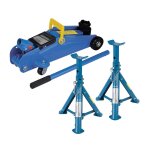 Lot chandelles pliantes et cric rouleur 2t Lot chandelles pliantes et cric rouleur 2t