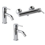 Lot complet de mitigeurs pour lavabo + bidet + externe pour douche fassa
