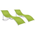 Lot de deux chaises longues pliables textilène vert helloshop26 02 0011954 Lot de deux chaises longues pliables textilène vert helloshop26 02 0011954
