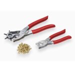 Lot de pinces a oeillets + emporte - piece