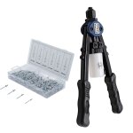 Lot pince a riveter a deux mains de 2. 4 mm à 4. 8 mm et coffret de 400 rivets Lot pince a riveter a deux mains de 2. 4 mm à 4. 8 mm et coffret de 400 rivets