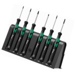 Lot de tournevis 6 pi�ces vis � fente, vis phillips, torx plus�, microstix wera 05030181001 1 set