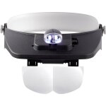 Loupe frontale avec �clairage led toolcraft to - 5137803 facteur de grossissement: 1. 2 x, 1. 8 x, 2. ...