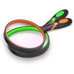 Loupe de lecture 10x avec poigne en caoutchouc souple antidrapante avec loupe 75 mm et miroir incassable ...