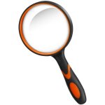 Loupe de lecture 10x avec poigne en caoutchouc souple antidrapante avec loupe 75 mm et miroir incassable ...
