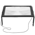 Loupe de lecture format a4 avec lumire led et support, loupe de bureau en pvc pour la maison
