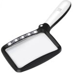 Loupe avec lumire, loupe de lecture pliable, grande loupe portative 5 led et 2x, loupe  intensit variable ...