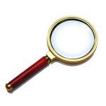 Loupe de poche 10x, loupe de lecture 10x avec poigne en bois de rose pour la lecture de livres et de ...