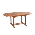 Lubok : salon de jardin teck huil 6 personnes - table ovale + 6 chaises