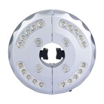 Lumière de parasol de patio 24 led, lampe sur poteau pour parasols de patio, tentes de camping, argent ... Lumière de parasol de patio 24 led, lampe sur poteau pour parasols de patio, tentes de camping, argent ...