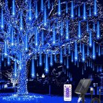 Lumières de pluie 30 cm 10 tubes, solaire etanche météore pluie guirlandes lumineuse avec télécommande, ... Lumières de pluie 30 cm 10 tubes, solaire etanche météore pluie guirlandes lumineuse avec télécommande, ...