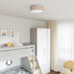 Luminaires de plafond vidaxl avec abat - jour toil taupe Ø 38 cm tissu e27