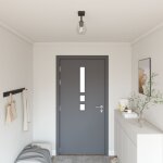 Luminaires plafond vidaxl avec abat - jour en verre ajustable anthracite e27